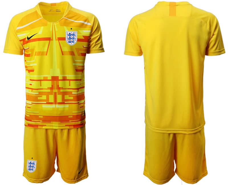 Men 2021 European Cup England yellow goalkeeper Soccer Jersey1->england jersey->Soccer Country Jersey